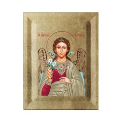 Αρχάγγελος Γαβριήλ Κανονική Μεταξοτυπία σε Ένσκαπτο Ξύλο