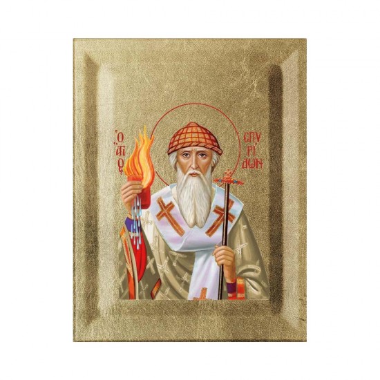 Αγιος Σπυρίδων Κανονική Μεταξοτυπία σε Ένσκαπτο Ξύλο