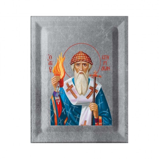 Αγιος Σπυρίδων Κανονική Μεταξοτυπία σε Ένσκαπτο Ξύλο