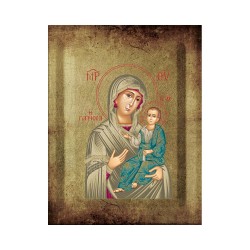 Παναγία Ρόδον το Αμάραντον σε Ένσκαπτο Ξύλο