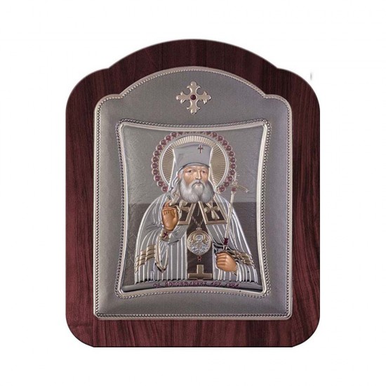 Αγιος Λουκάς με Μοντέρνο Κανονικό Στεφάνι και Τζάμι