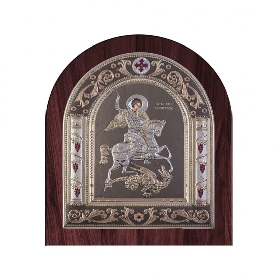 Αγιος Γεώργιος με Κλασικό Κανονικό Στεφάνι