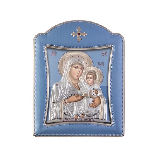 Παναγία Ιεροσολυμίτισσα με Μοντέρνο Κανονικό Στεφάνι και Τζάμι