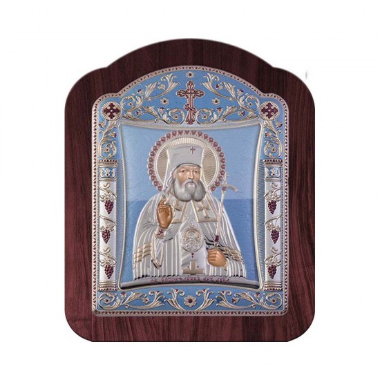 Αγιος Λουκάς με Κλασικό Κανονικό Στεφάνι και Τζάμι