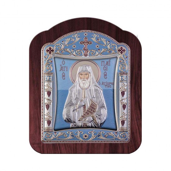 Αγιος Παϊσιος με Κλασικό Κανονικό Στεφάνι και Τζάμι