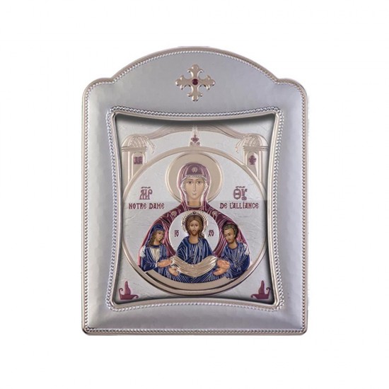 Παναγία των Παρισίων με Μοντέρνο Κανονικό Στεφάνι και Τζάμι