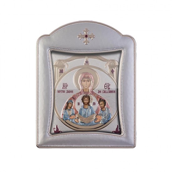 Παναγία των Παρισίων με Μοντέρνο Κανονικό Στεφάνι και Τζάμι