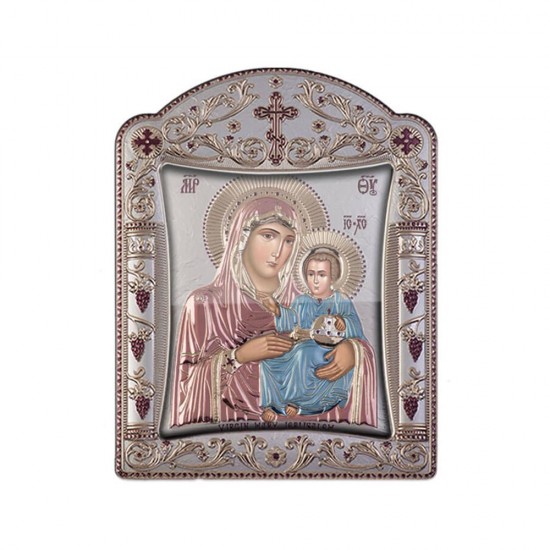 Παναγία Ιεροσολυμίτισσα με Κλασικό Κανονικό Στεφάνι και Τζάμι