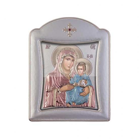 Παναγία Ιεροσολυμίτισσα με Μοντέρνο Κανονικό Στεφάνι και Τζάμι