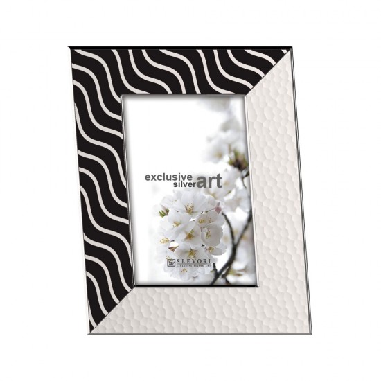 Κορνίζα Επισμαλτωμένη K3002 Σφυρίλατο-Κύμα Μαύρο