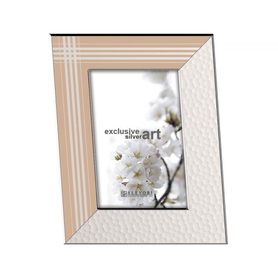 Κορνίζα Επισμαλτωμένη K3003 Σφυρίλατο-Ευθείες Μπεζ