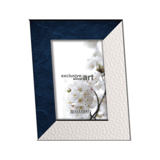 Κορνίζα Επισμαλτωμένη K3004 Σφυρίλατο-Γρανίτης Μπλε