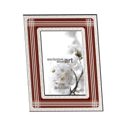 Κορνίζα Επισμαλτωμένη K4003 Κάδρο-Ευθείες Κόκκινο