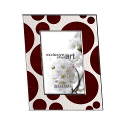 Κορνίζα Επισμαλτωμένη K5004 Κύκλοι-Γρανίτης Κόκκινο