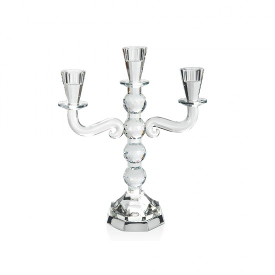 Κηροπήγιο γυάλινο τριών θέσεων