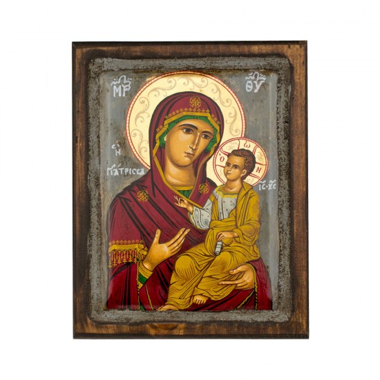 Παναγία Γιάτρισσα σε Vintage Τεχνοτροπία Με Παλαίωση