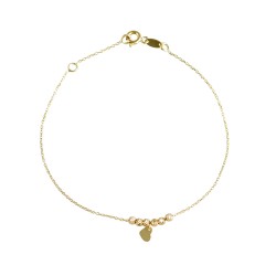 Βραχιόλι Καρδιά από Χρυσό 9Κ