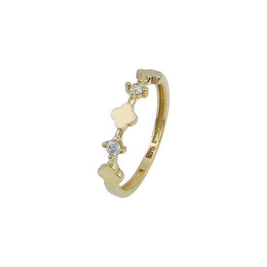 Δαxτυλίδι με Ζιργκόν από Χρυσό 9Κ