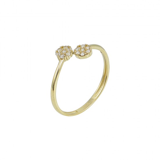 Δαxτυλίδι Bypass από Χρυσό 9Κ