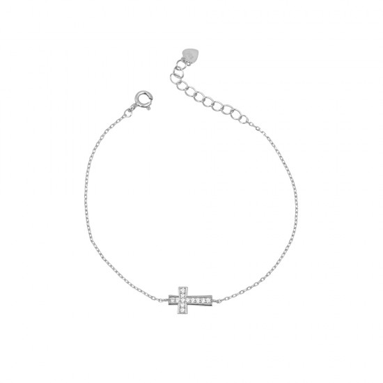 Βραχιόλι Σταυρός από Ασήμι 925