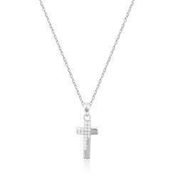 Κολιέ Σταυρός από Ασήμι 925