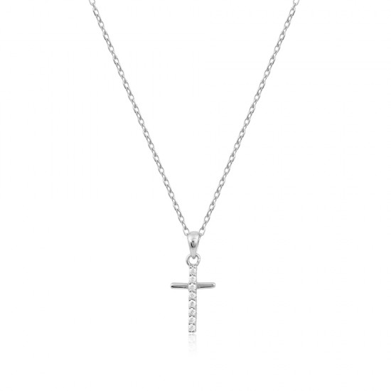 Κολιέ Σταυρός από Ασήμι 925