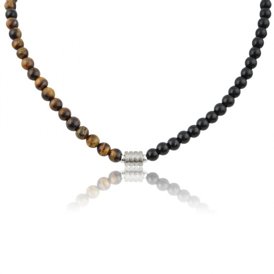 Ανδρικό Κολιέ Ροζάριο από Ατσάλι